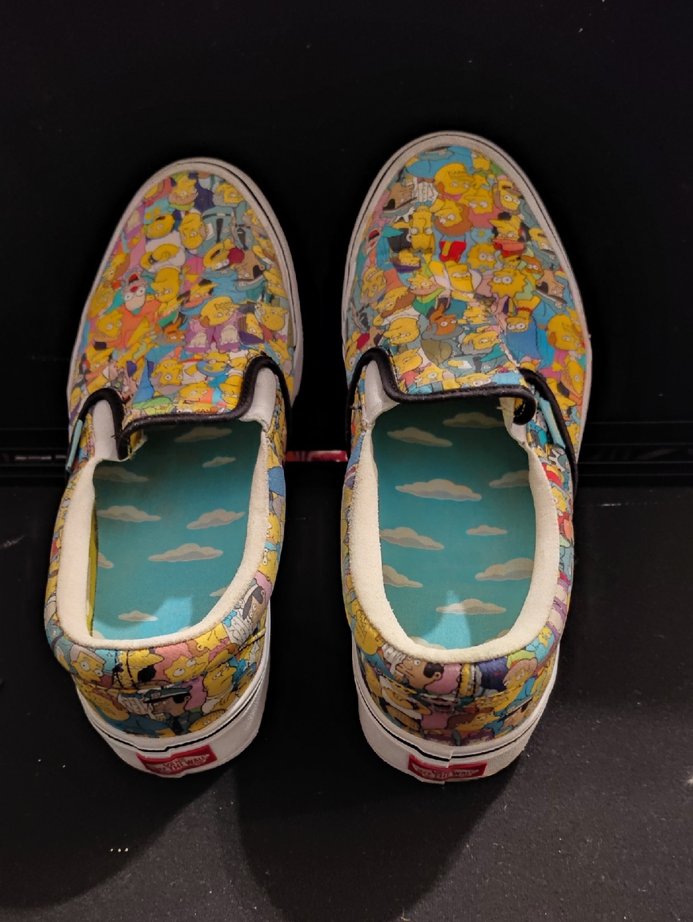 Vans Slip On Shoes With Simpsons Printed. Barely Used